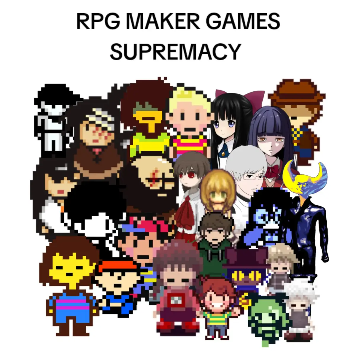 guys I know some of these aren't rpg maker but they're really big in the community so I felt obligated to add them | #rpgmaker #rpg #videogame #indiegames #yumenikki #earthbound #mother #mother2 #mother3 #earthboundbegginings #earthboundzero #undertale #deltarune #yume2kki #mother4 #dwellersemptypath #escapedchasm #hylics #hylics2 #lisathefirst #lisathepainful #lisathejoyful #heartbound #aooni #off #omori #ib #madfather #thewitchshouse #misao #oneshot #fyp #indie #underground #targetaudience  help guys my ex found this acc and is stalking it too 💔