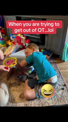 Anything to get out of OT ##fyp #specialneeds #disability #geneticsyndrome #chd3 #kids #OT 