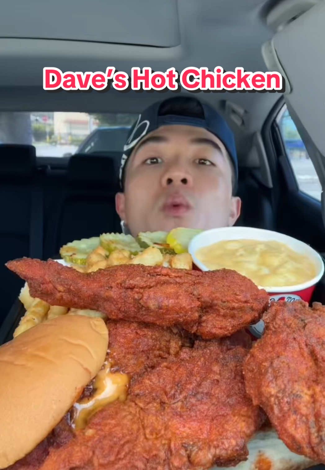 100th time trying @Dave’s Hot Chicken  #fypシ゚viral #mukbang #eating #Foodie #foodtiktok #unitedstates #asmreating #america #losangeles #daveshotchicken #sliders 