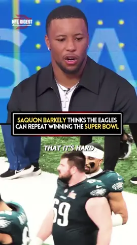 Saquon Barkley says the Eagles will REPEAT winning the Super Bowl #fyp #fypシ #nfl #nflfootball #nflmemes #nfltiktok #philly #philadelphia #eagles 
