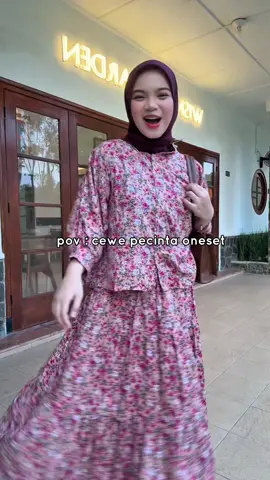 sukak bngt pakek oneset sat set + bisa dipakek terpisah atasan bawahannya💗#oneset 