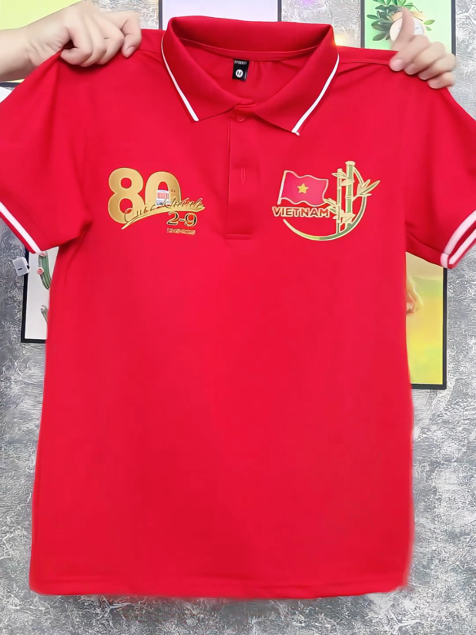 Áo Polo Việt Nam 80 năm 2/9 cây Tre. đẹp, đơn giản, chất lượng, tinh tế, rẻ. Nên mua nha #aothun #xuhuong #aoyeunuoc #aovietnam 