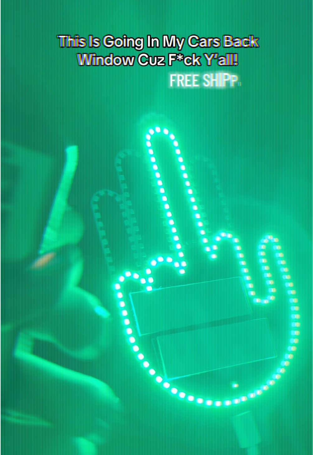 My kinda car accessory! #carhandgestures #ledlight #caraccesories #middlefinger #roadrage #caraccesory #carledlight #tiktokshop #tiktokshopcreatorpicks #tiktokshopsummerturnup #tiktokshopsummersale 