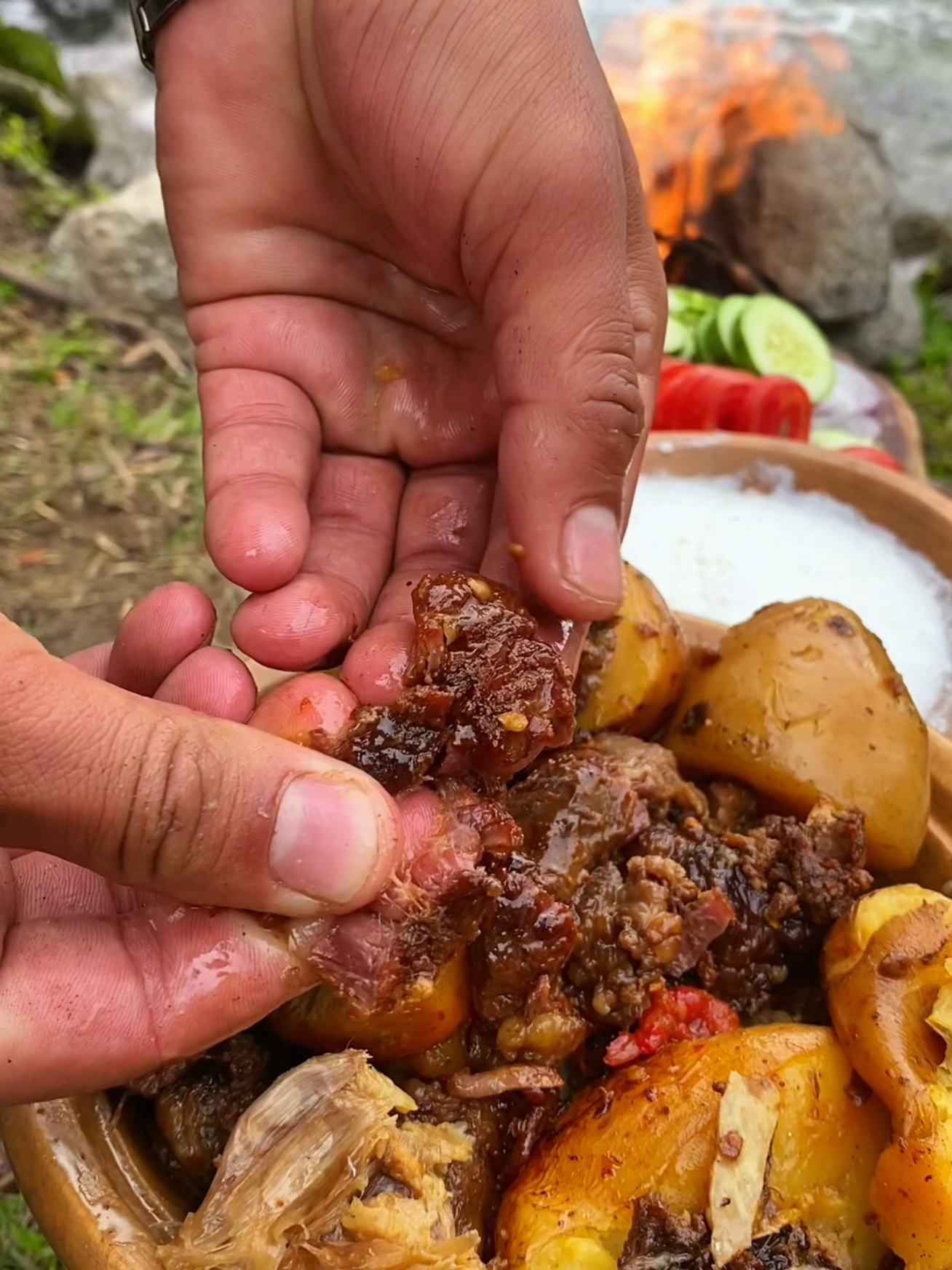 dumpukht recipe 🤤❤️ #village #Outdoors #nature #viralvideo #foryoupage #foryou 