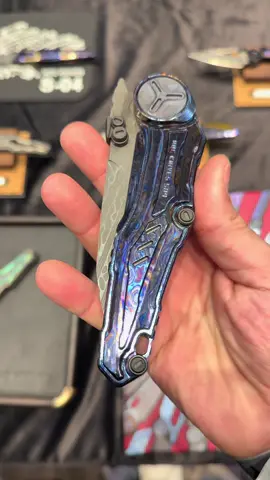NOC Knives 504 Damascus Timascus work of art 🤯🔥 #edcgear #knives #knife #rare #knifeskills #knifemaker #customknife #omg