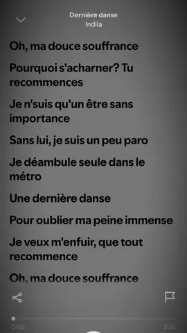 #fypviralシ #dernieredanse #dernieredanseindila #indila #spotifylyrics #spotify #music 