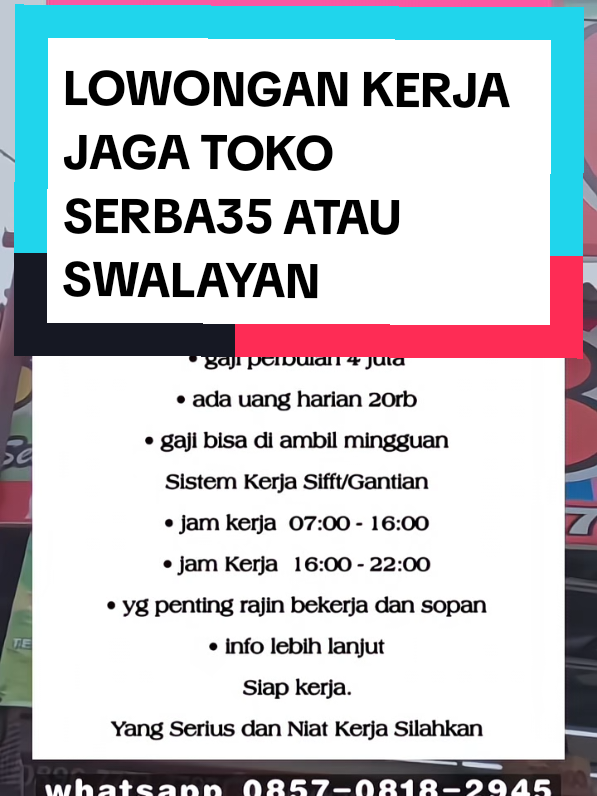info cari karyawan baru sebanyak