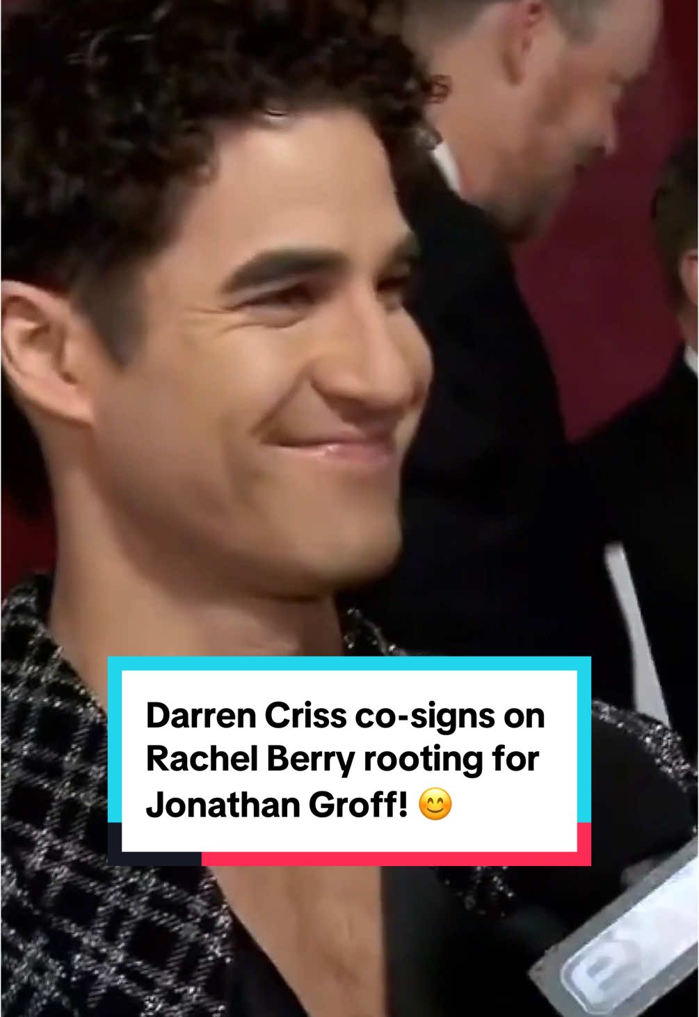 #TonyAwards: Darren Criss co-signs after Jonathan Groff said Lea Michele’s #Glee character Rachel Berry would root for him! 😊  #darrencriss #jonathangroff #leamichele #broadway @Darren Criss 