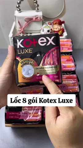 Lốc 8 gói Kotex Luxe cao cấp #thuymaichaoban #bangvesinh #kotex #kotexluxe #bvs 