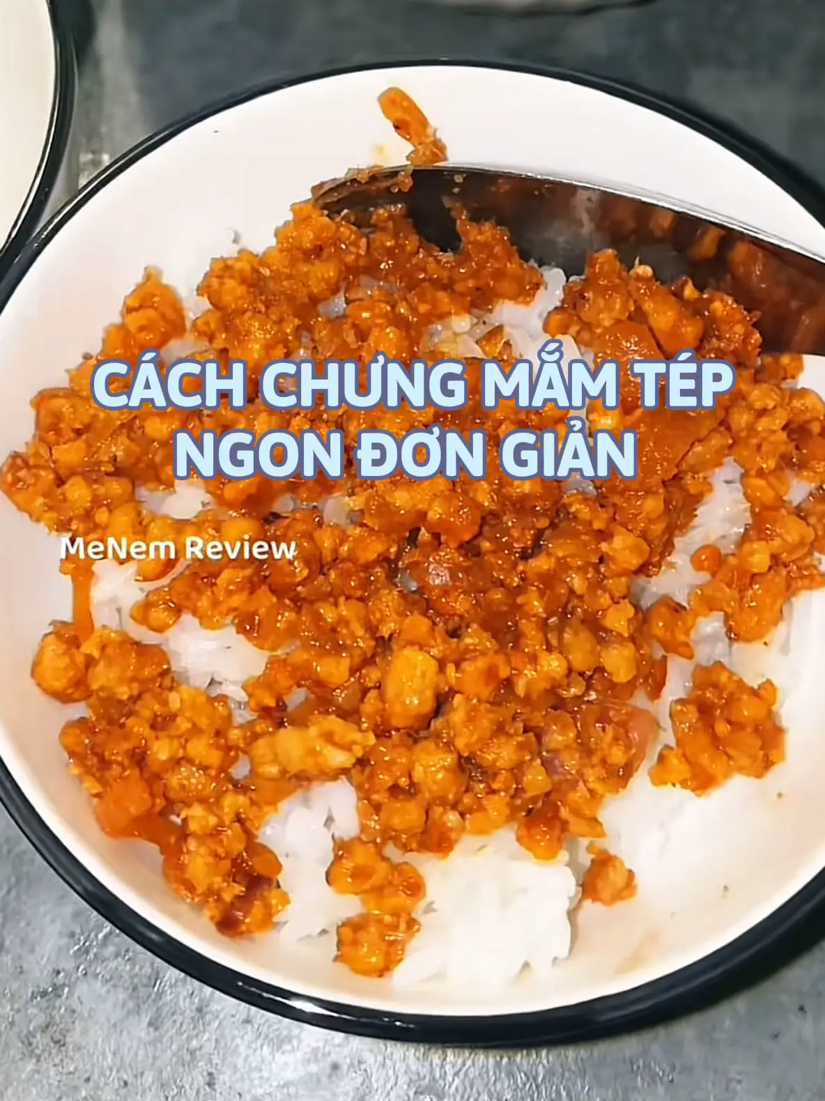 Cách chưng thịt mắm tép đơn giản tại nhà, một bát mắm tép đánh bay vài bát cơm luôn. Vừa tiết kiệm, vừa ngon, lại dễ chế biến ☺️ #menemreview #thitchungmamtep 