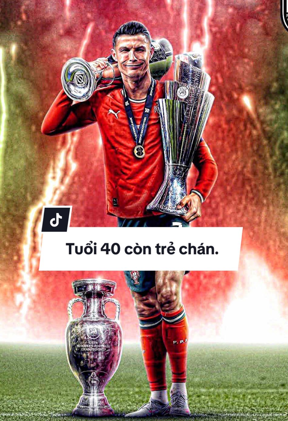 - Ronaldo : Tuổi 40 anh vẫn chạy vẫn cống hiến. Với đội hình này, WC 2026 nơi mà anh cùng những người anh em chinh phục chiếc CUP Vàng.  Họ sẽ làm tất cả vì Ronaldo.  #ronaldo #cristianoronaldo #cr7 #Soccer #football #thethaomoingay #sports #sportsontiktok #hdsport🌻 