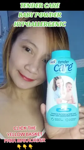 TENDER CARE BABY POWDER HYPOALLERGENIC KAYA CLICK THE YELLOW BASKET PARA MAKAORDER#tendercare #TENDERCARE #tendercarepromo #babypowder #powderbaby #BABYPOWDER #hypoallergenic #HYPOALLERGENIC #trending #trendingvideo #trendingsong #trendingtiktok #trendingsound #VIRAL #trendingvide 