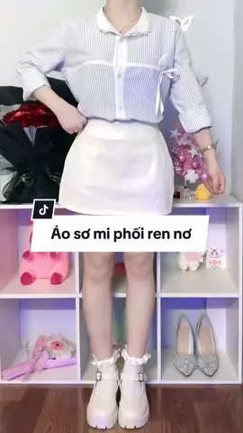 Áo sơ mi mặc đi làm công sở hoặc đi chơi bao xinh lun nè. 😻 #aosomiphoirenno #outfit #thoitrangnu #reviewquanao #mohonreview 