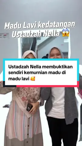 Madu Lavi dapat approve langsung dari Ustadzah nella lho 🥰 jadi kalian ga perlu ragu lagi dengan kemurnian dan keaslian madu di Madu Lavi 😋 #madulavi#ustadzahnellalucky#madumurni#fypシ゚#petanimadu#fyp 