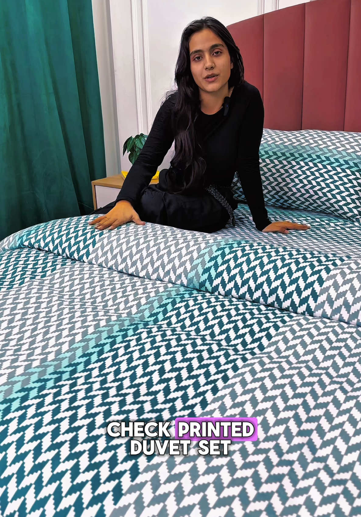 Elevate your Bedroom Aesthetic with Green Check Duvet Set🇬🇧🚛🚚🎁 #tiktokmademebuyit #fyp #viralfinds #duvetset #roommakeover #aestheti #aestheticbedroom #checkpattern #cozyvibes #beddingoals #homedecor #bedroom #comfyaf #shopnow #sleepsolution 