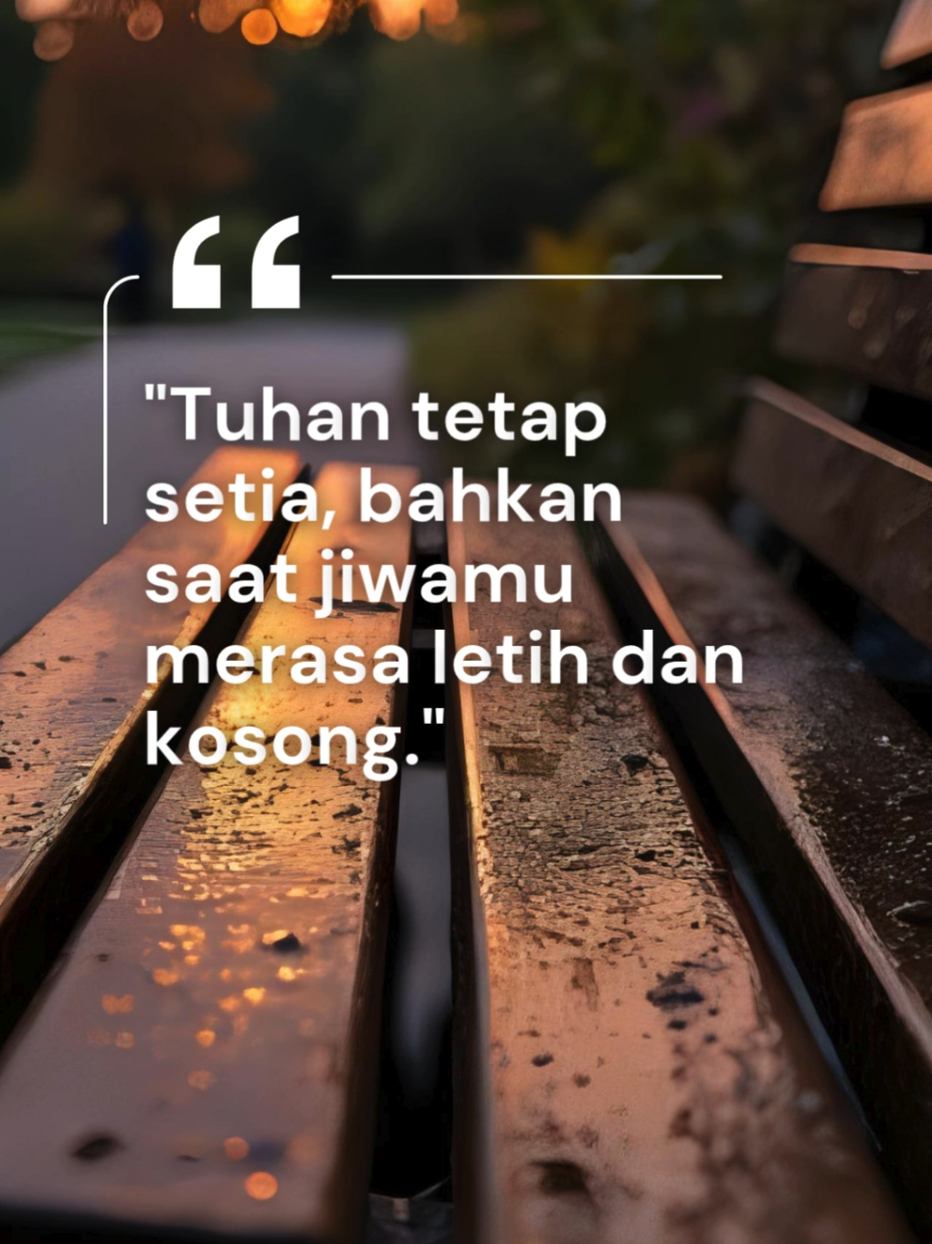 Ratapan 3:22-23 - Tak berkesudahan kasih setia TUHAN, tak habis-habisnya rahmat-Nya, selalu baru tiap pagi; besar kesetiaan-Mu! Ada hari-hari ketika hati terasa berat, langkah pun seperti kehilangan arah. Tapi ketahuilah: Kesetiaan Tuhan tidak bergantung pada kekuatanmu. Bahkan saat kamu lelah, bahkan saat kamu merasa hampa—Dia tetap hadir, menopang, dan mengasihi. 🤲 Damai-Nya akan menyegarkan jiwamu kembali. #JadiBerkat #RenunganKristen #KataBerkat #YesusHidup #AyatAlkitab #foryou #fyp 