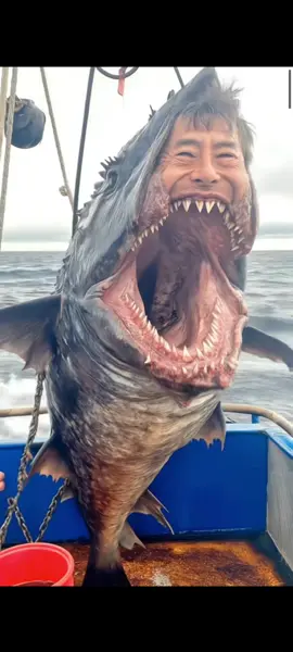 Cursed human fish #scary #creepypasta #weird #weirdcore #horrortok #foundfootage #dreamcore #horror #seacreatures #cursed #giantseacreatures #monsterfish 