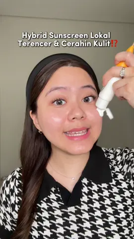 Masih jaman sunscreen kusam? Skrg malahan hybrid sunscreen lokal udah bagus” banget dari segi tekstur & ingredientsnya yg bs bantu cerahin kulit karena ada 4% niacinamidenyaa!! 🥹💕 #sunscreen #hybridsunscreen #sunscreenlokal #LockYourBright #Skinmology