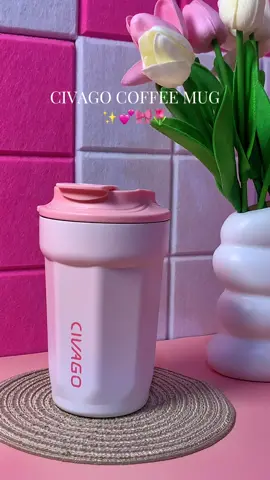 REALLY PRETTY CIVAGO CERAMIC COFFEE MUG🌷🎀 ✅ Ceramic stainless ✅steel vacuum  ✅Leak proof & durable  ✅ BPA Free  ✅ 24 hrs cold 10 hrs hot  #coffeemug #civago #13oztumbler #civagotumbler#civagoph #coffeelover #fyp #recommendations 