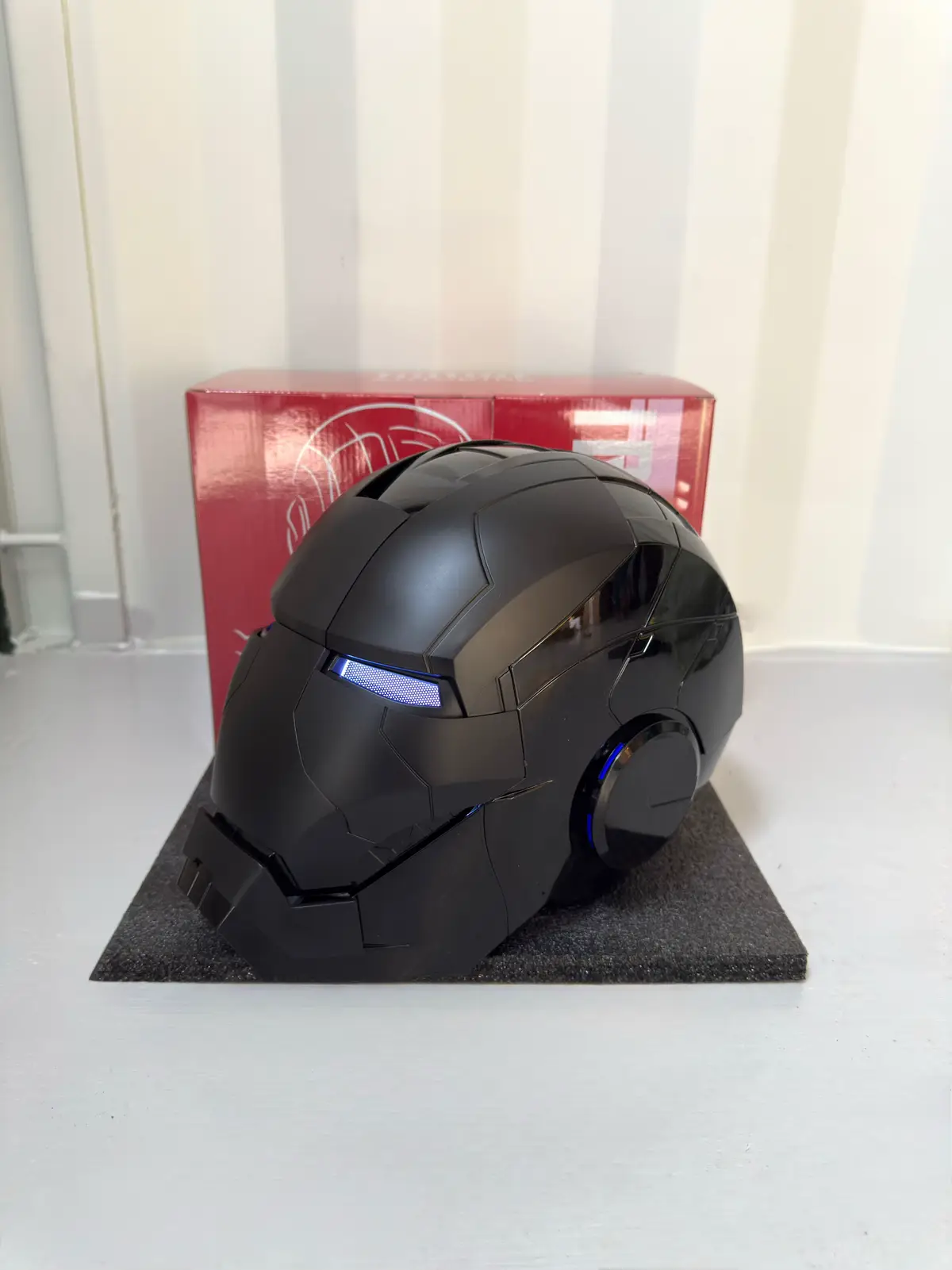 Iron Man MK5 Helmet Full Black Now Available! LIMITED STOCK ONLY Message for more information  #ironmanhelmet #ironmanfans #fyp #musthave #helmetcollection #cosplaygear #marvel #tonystark #TikTokShop #tiktokshopuk #viral #dc  #Jarvis #VoiceControlled #tiktokentertainment #Modern 
