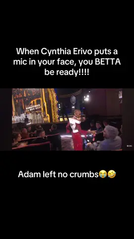 Adam Lambert did not disappoint😭🤣 #tonyawards #adamlambert #cynthiaerivo #mictoss 