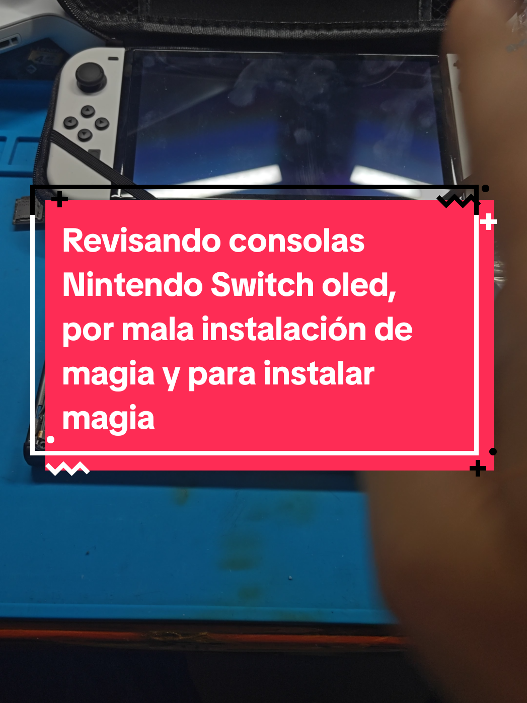 revisando consolas Nintendo Switch oled, por mala instalación de magia (chip), y para instalar magia  #reparatuconsola #nintendoswitch #nintendoswitcholed #playstation4 #playstation5 #reparacion #tallerdeconsolas #xboxonex 