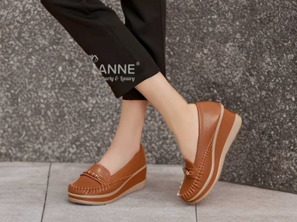 JOANNE Closed Toe High Wedges Heels Shoes Wanita JN119 Black #sepatuwanita #sepatumurah #sepatuimport #fyppppppppppppppppppppppp 