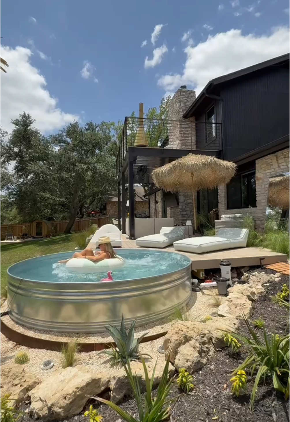 JUMP right into summer with a Cowboy Pool….. why wait? 💦☀️ #cowboypools #stocktankpools #stocktankpool #BackyardVibes #BackyardInspo 