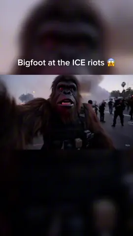 Bigfoot made it to LA #fyp #bigfoot #bigfootvlogs #veo3 #LA #ice 