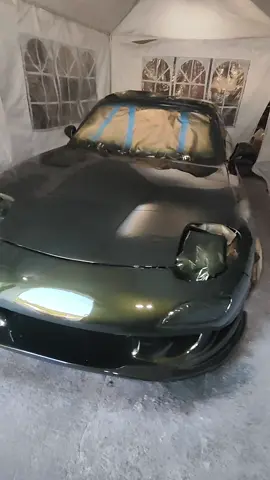 My Mazda MX-5 NB with RX7 front end is finally one color ! #mazda #mx5 #miata #rx7 