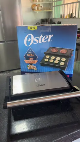 Mini Grill com abertura 180° comprei na Shopee #minigrill #grilloster #oster #sanduicheira #eletrodomesticoshopee 