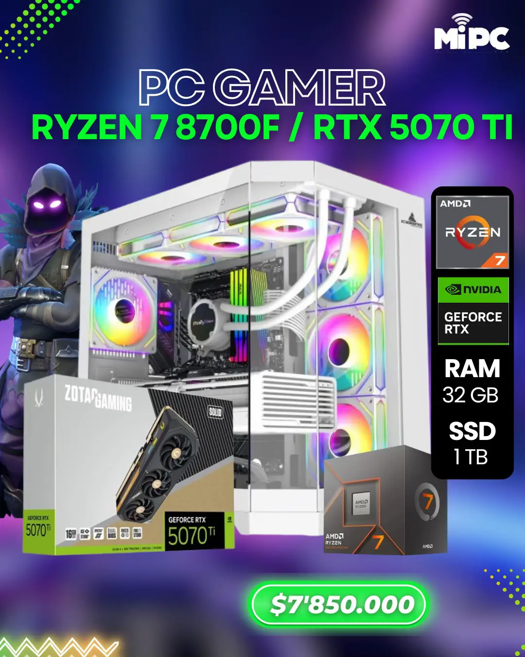 🚨 ¡Atención, gamer! Prepárate para conocer las máquinas que están rompiendo el juego. 💥 🔴 Ryzen 7 8700F — donde la velocidad, la eficiencia y el rendimiento brutal se juntan para dominar. 💻🔥 Cada una es un arma lista para la batalla. ¿Cuál será tu elegida? 👉🏻Desliza, elige y conquista. #PCGamer #Ryzen7 #GamingPower #SetupÉpico #Serie8700F #Ryzen78700f #FramesSinLímite #GamersDeVerdad