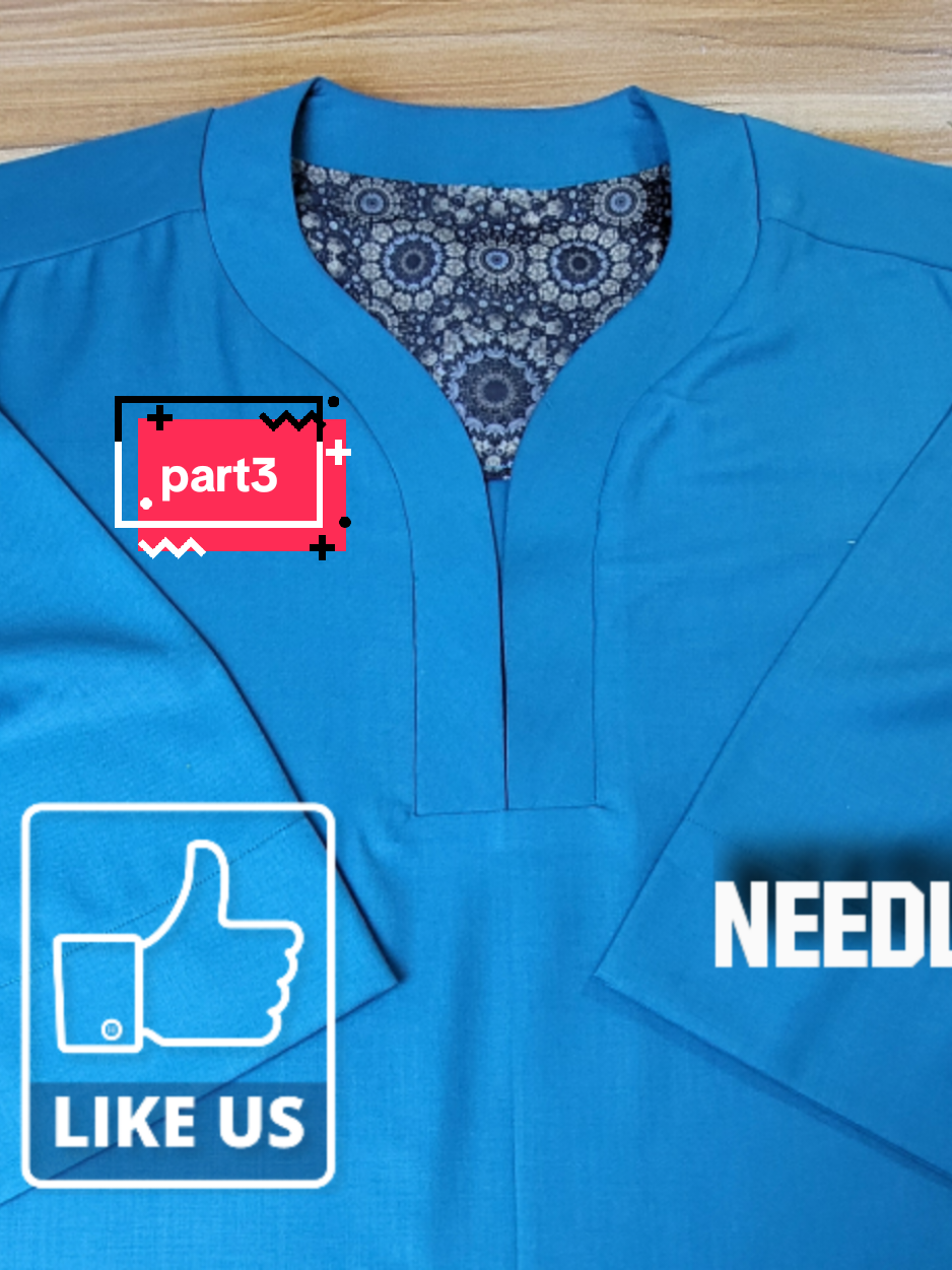 Replying to @princejaydenmerritte Part 3: this is the continuation of the neck tutorial. Stay tuned for concluding part #sewing #sewingtiktok #sewingtips ##howto #tailor #sewingtipsandtricks 