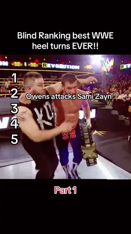 Blind Ranking best WWE heel turns EVER!!  Part 1 #markhenry #kevinowens #nxt #wwetiktok #wweraw #wrestlingtiktok #fyp 