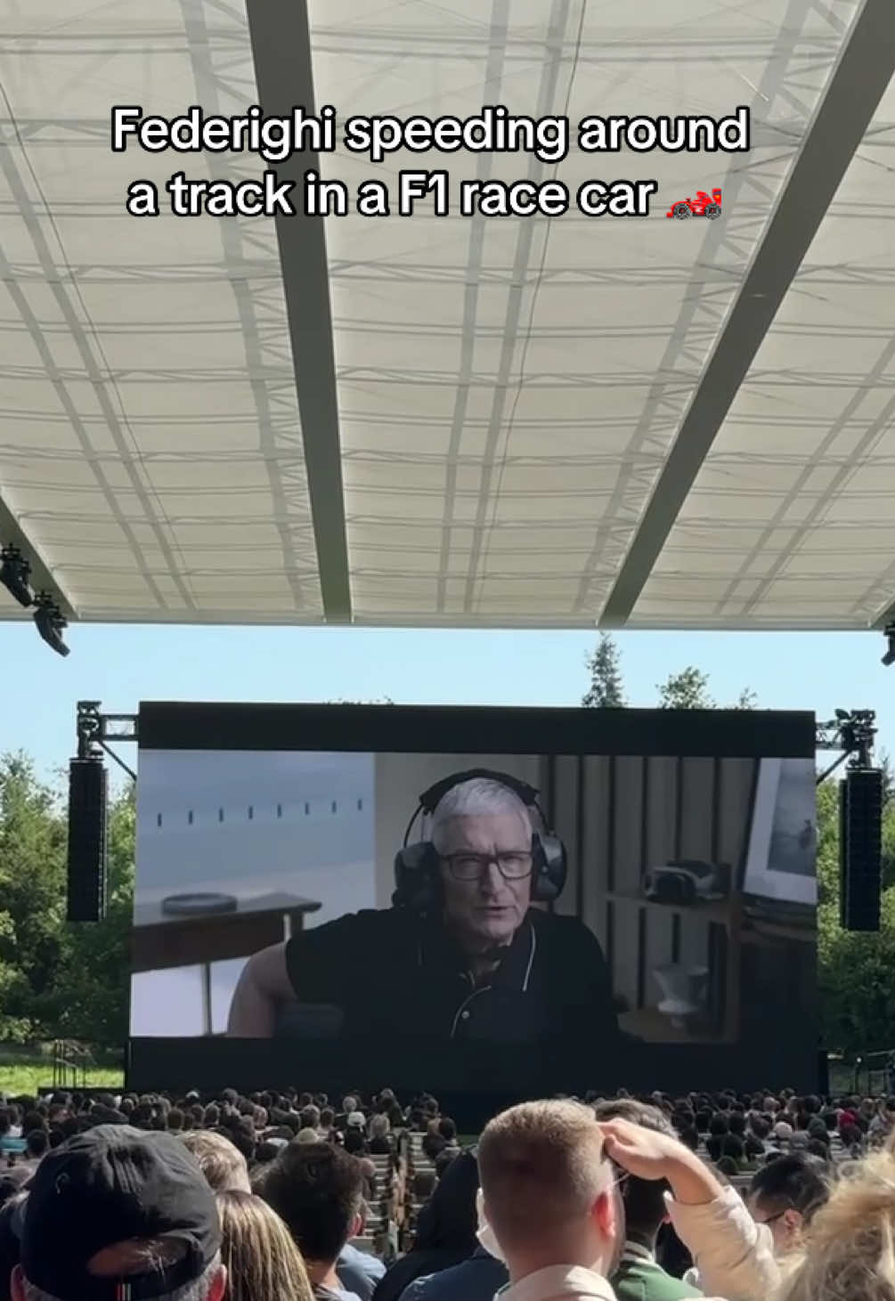 Apple has started with Tim Cook talking about the new Brad Pitt F1 movie, after Apple VP Craig Federighi drove an F1 car around a track for a few laps😎 #wwdc #apple #wwdc25 #wwdc2025 #applenews #appleevent #techtok #f1 #formula1 #timcook #craigfederighi 
