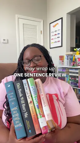 lets do a one sentence review on the six books i read in may 📚 even doe i didn’t read alot , the books i did read was all good 👌🏿 #BookTok #blackbooktok #review #onesentencereview #reviewer #maywrapup #monthlywrapup #booklover #immyahlee #myahleereads 
