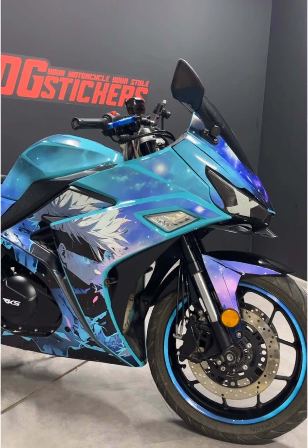 RKS R250 GOJO #dgsticker #dgstickers #motorcycle #motorcycles #fyp #wrapping #motorvideolari #rks #anime #animegojo #gojo #gojousatoru #rksr250 #r250 #dekor #kaplama #kesfet #istanbul #