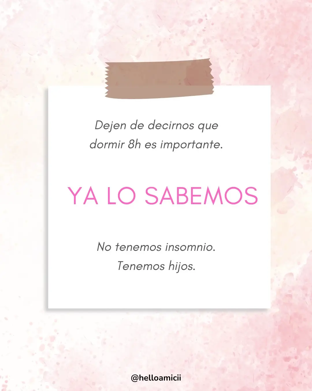 😅 No es insomnio… es maternidad. Si tú también lo entendiste a la primera, esta comunidad es para ti. 💕 👩‍👧‍👦 Mamá real, sin filtros. 🍼 Embarazo, posparto y lo que nadie te cuenta. ⠀⠀ 💬 ¿Cuántas horas dormiste anoche? Responde con emoji 👇 ⠀ #helloamicii #maternidadreal #mamássinfiltro #sueñodemama #humordemamá #tiktokmoms #creatorsearchinsights #futurasmamas #tipsdeembarazadas 