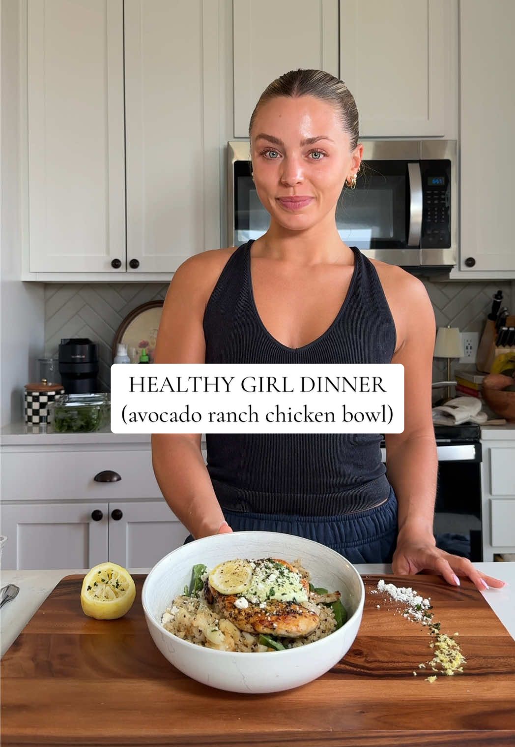 Healthy girl dinner 🥑🍗🍋recipe is easy and healthy, and the perfect girl dinner 🫶🏼 full recipe in bio!!  @Mike’s Hot Honey @Hidden Valley Ranch @FAGE @athenosfeta @Graza @Caraway Home @Simply Organic @NearEastProducts @nutribullet #healthyrecipes #EasyRecipe #easydinnerrecipes #weeknightmeals #mealideas #DinnerIdeas #foodtiktok #highprotein #lowcalorie 