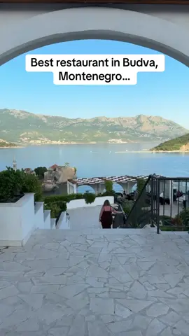 Food with a view #montenegro #vista #budva #fyp #travelwithme 