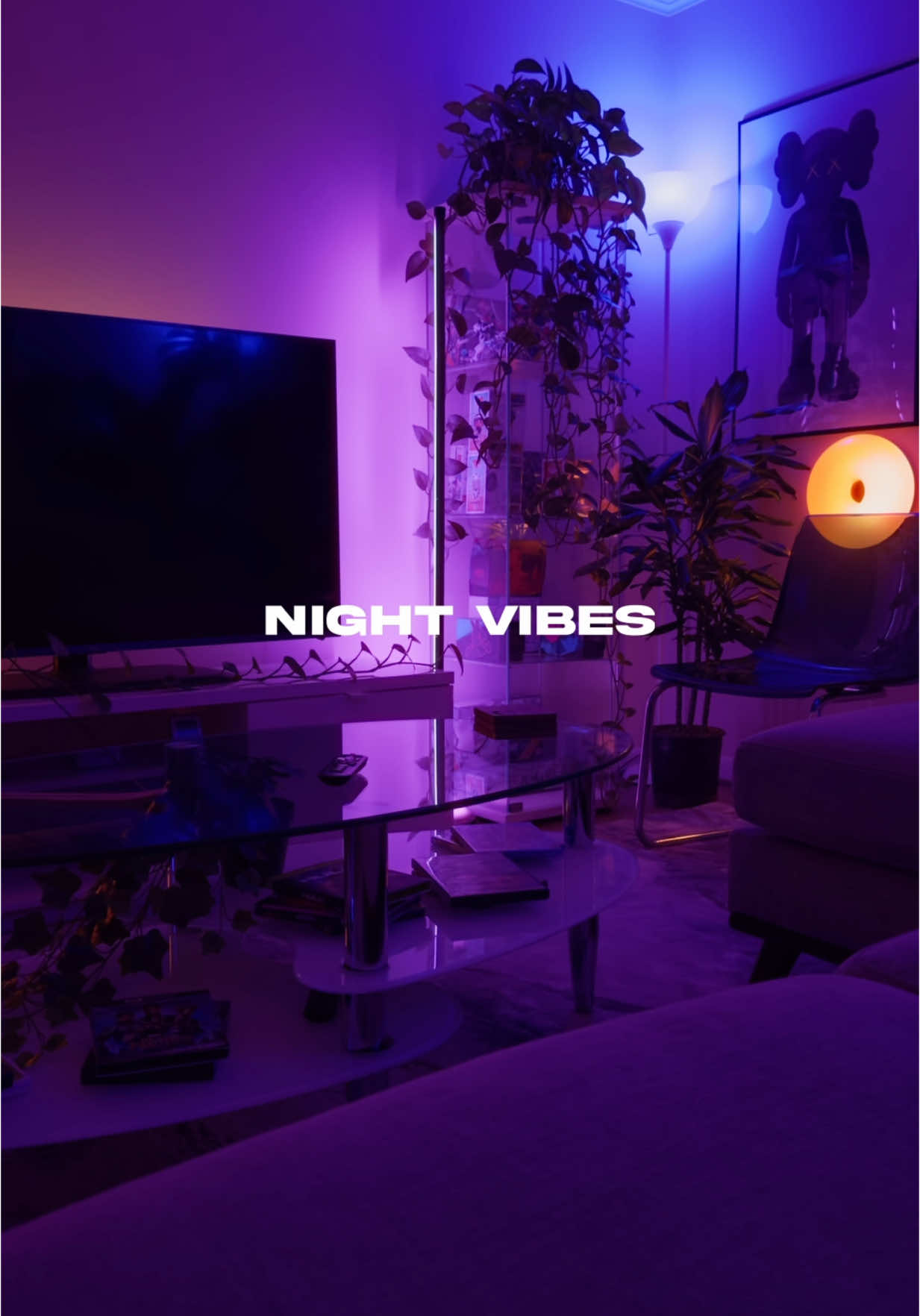 The vibes at night hit different 💫 #apartmentinspo #apartmenttour #fyp #latenightvibes #ikeafinds #homeinspo #apartmentdecor #homedecor #ambientlight #natebeencozy 