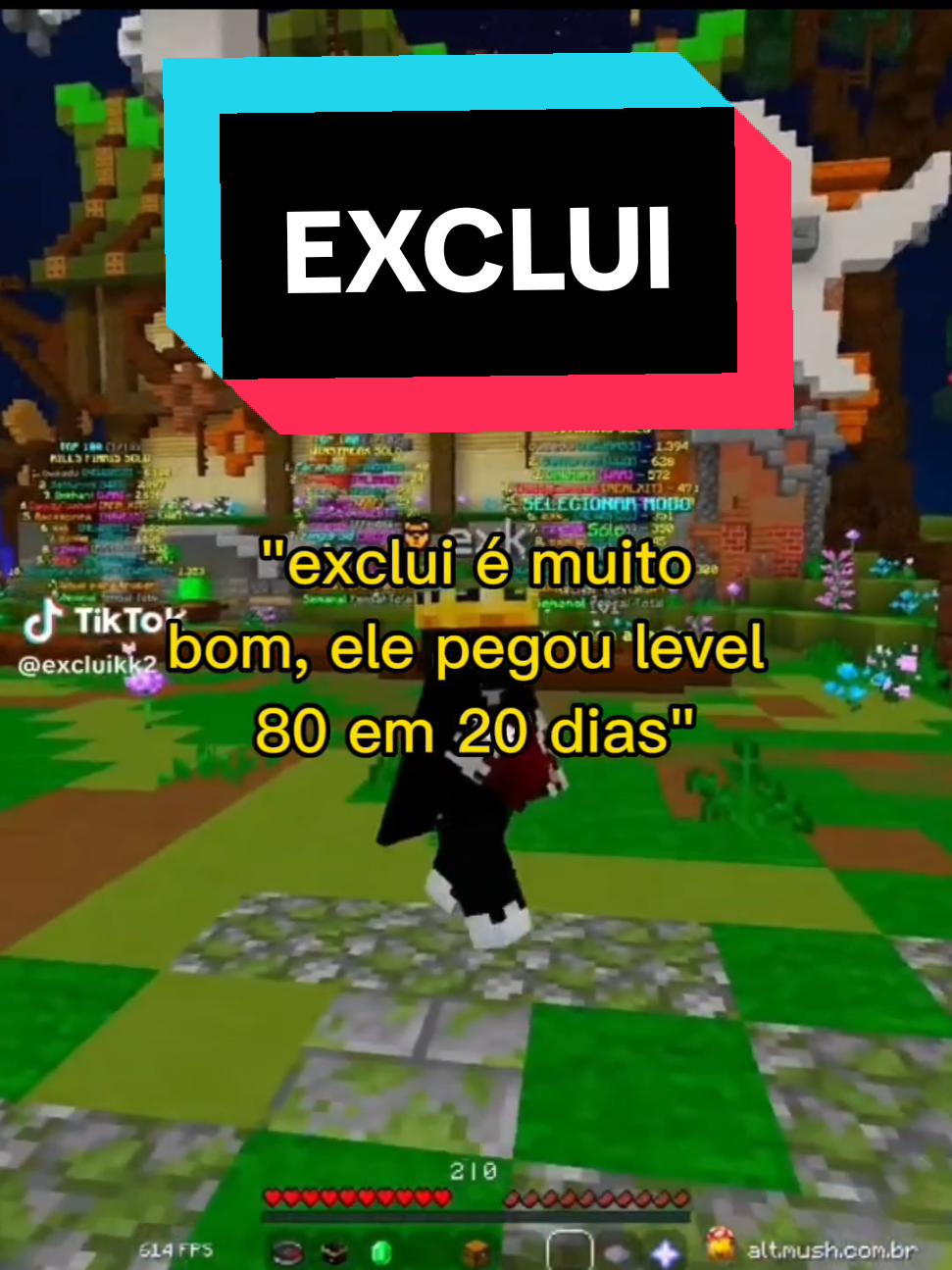 Pegar level qualquer um pega se jogar o dia todo, quero ver se é bom mesmo na hora de trocar hit 🔥 | #mush #pojav #mushmc 