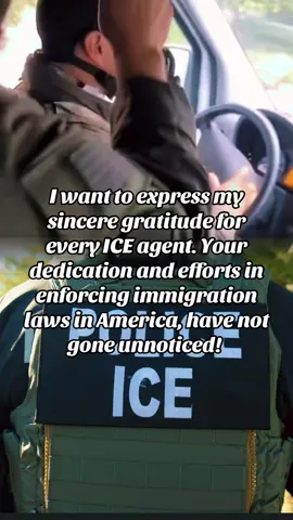 I stand with ICE. They are doing everything I voted for. If you want to unfollow me that is fine. #fyp #viral #trending #ice 