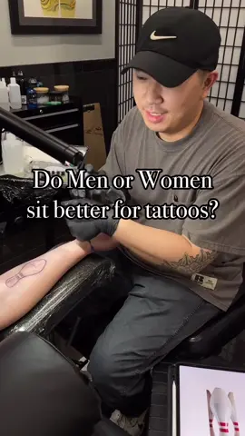 Do men or women sit better for tattoos? Comment what you think!  🎥 @cattattoodotcom @jchui.tattooey @nowayjose.tattoos @drewgilestattoo