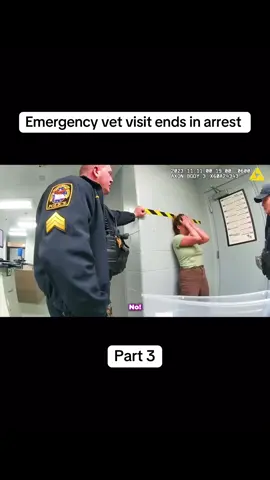Woman is arrested after being rude and aggressive with vet staff #policeoftiktok #bodycam #fyp #scrollbreak🚨 #vetvisit