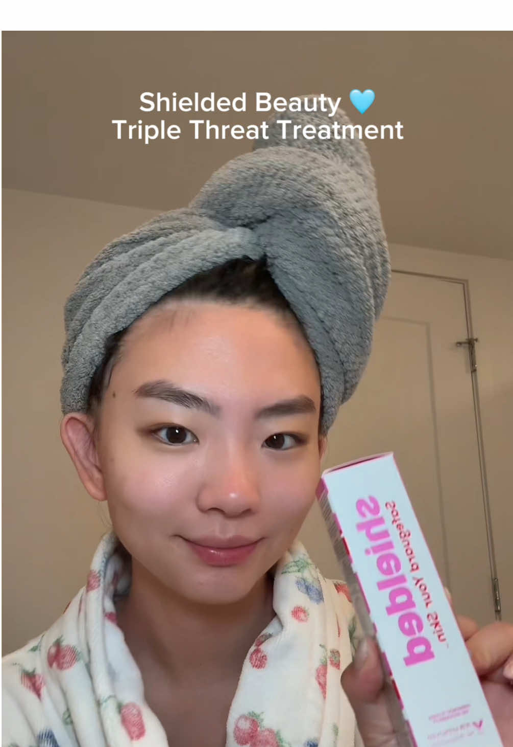 Shield your glow with @Shielded.Beauty LLC Triple Threat treatment!🩷 #CapCut #ShieldedBeauty #moisturizer #glowyskin #beauty #fypage #TTT #SafeguardYourSkin #gifted #collab #pr #skincare 