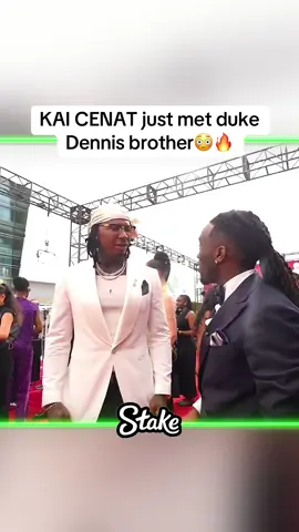 KAI CENAT just met duke Dennis brother😳🔥 #Kai #kaicenat #twitch #fyp #amp #rayasianboy #bet #betawards bet awards red carpet kai cenat 