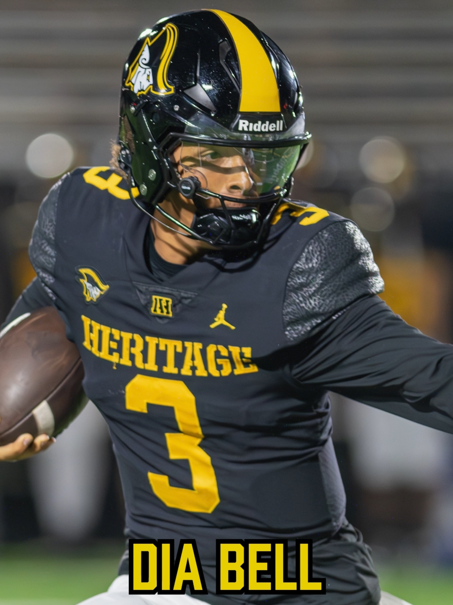 He’s carrying on the family sports legacy 💪 🏈 #diabell #rajabell #americanheritage #florida #texas #highschoolfootball #footballtiktok #maxpreps