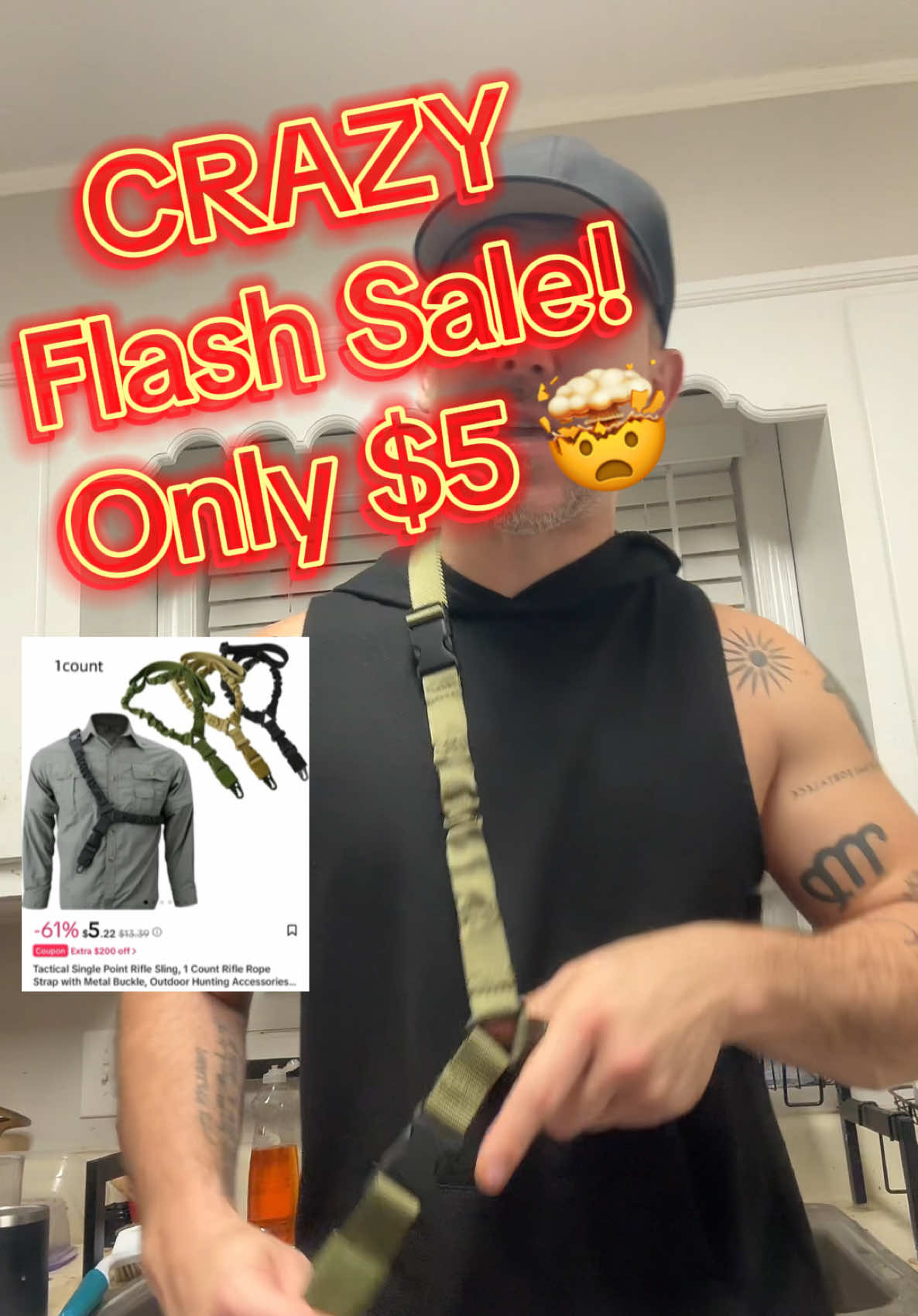 RIFLE SLING 🤯👌💥 🪖🔫 #tactical #tacticalgear 
