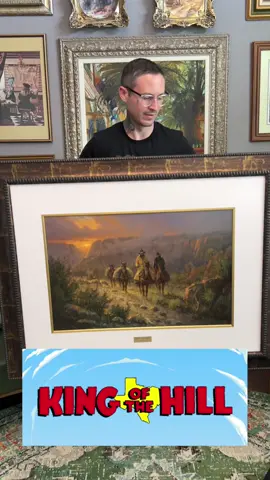 I painted King of the Hill into thrift store art. #thrifting #thriftstorefinds #kingofthehill #art 